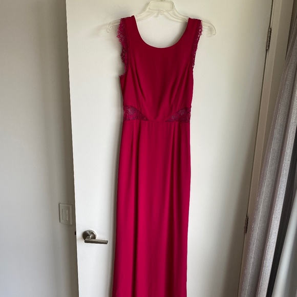 BCBG MaxAzria Pink Lace Gown Size 4 - Picture 1 of 5